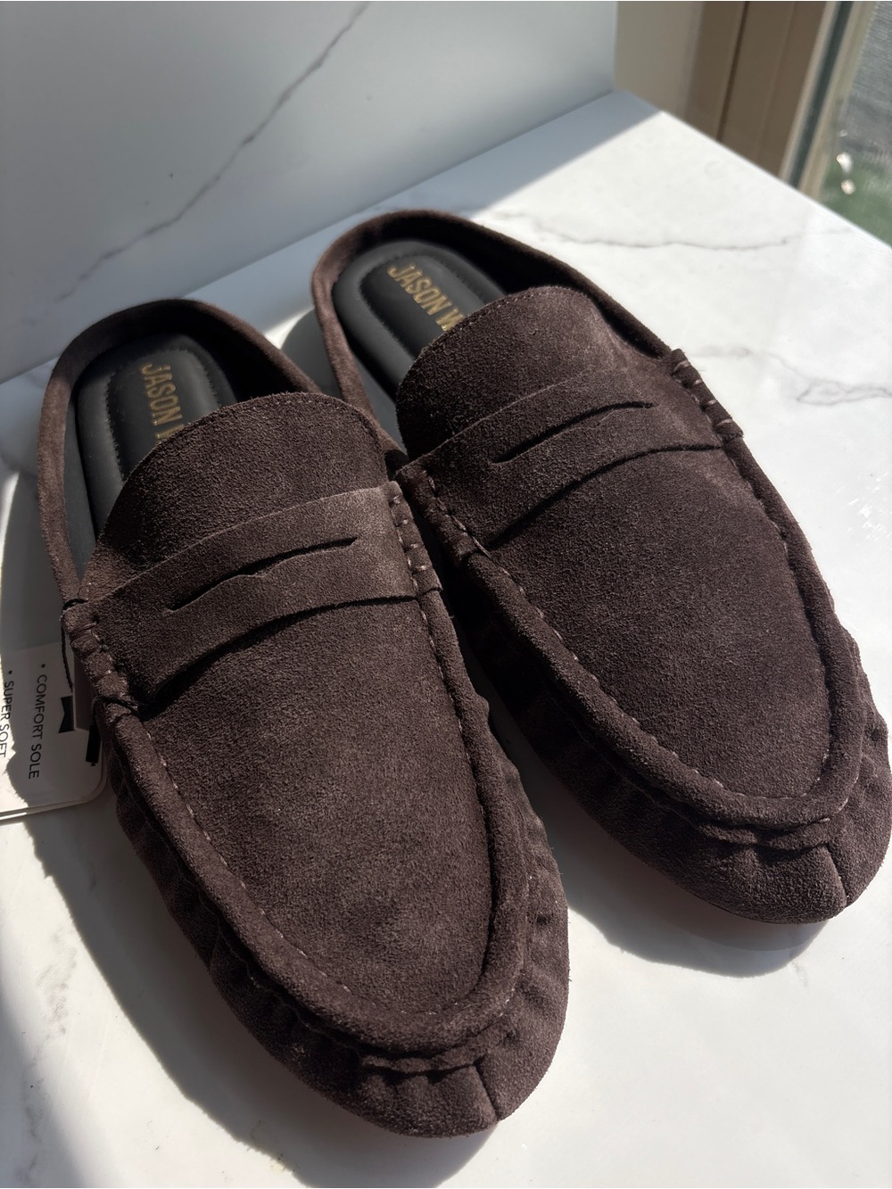 Jason Wu Dark Brown Suede Penny Loafers